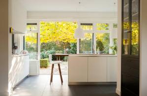 Keuken modern eikenhout wit zwart design